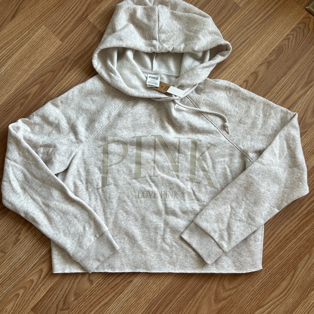 PINK VICTORIA SECRET EVERYDAY FLEECE HOODIE | Medium| New - Picture 2 of 6
